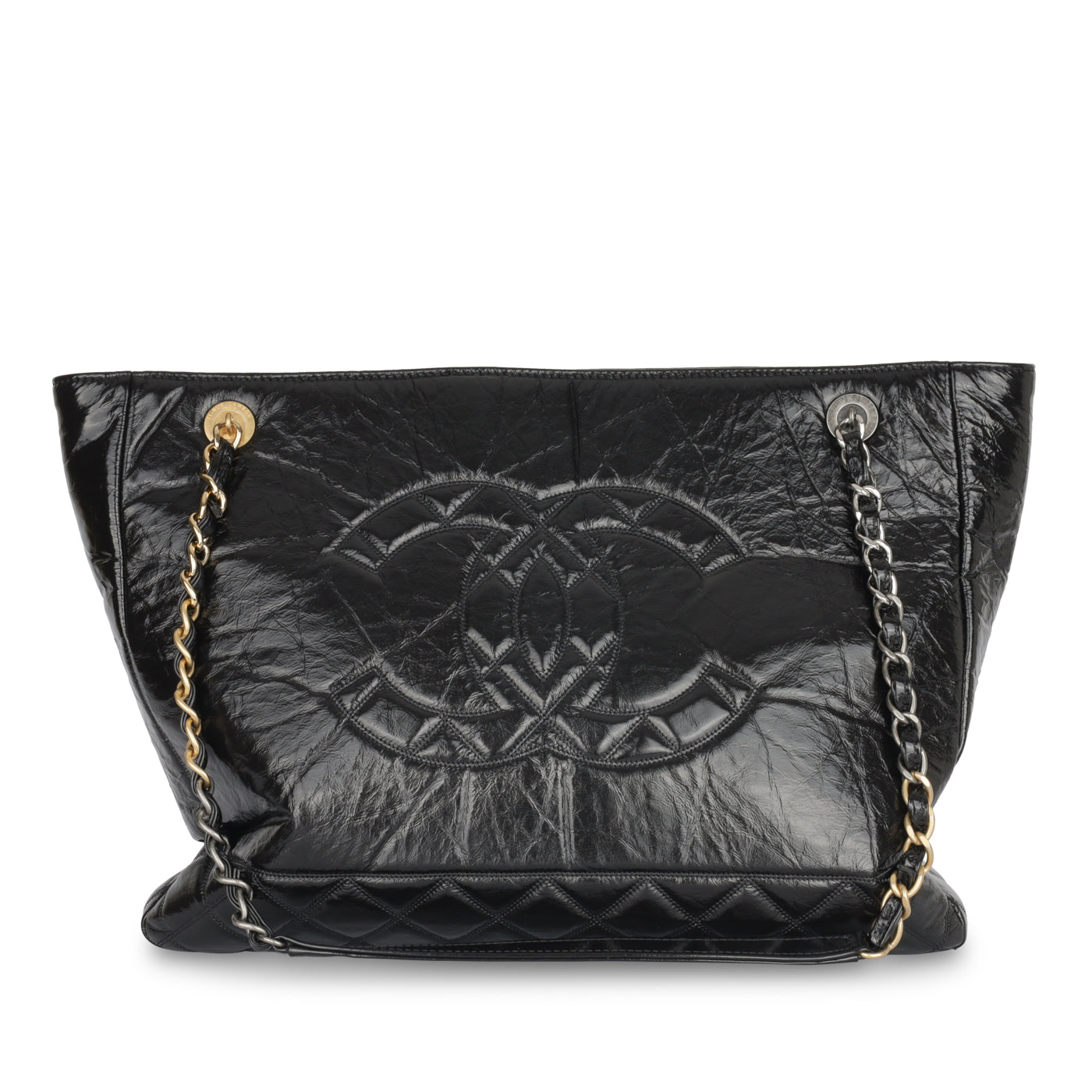Chanel Medium Cc Tote - Glazed Calfskin