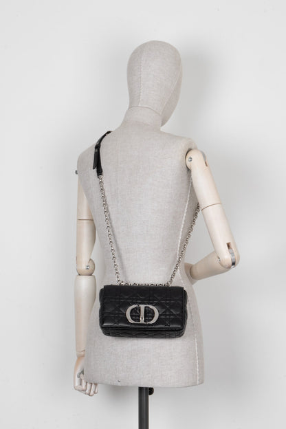 Christian Dior Small Caro Bag Leather Black