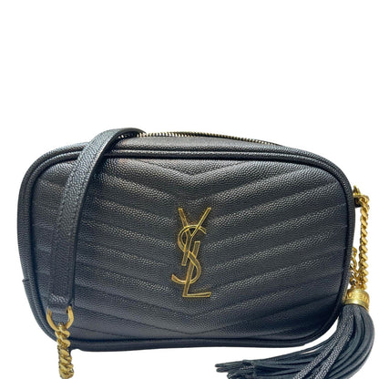Saint Laurent Lou Leather Black Crossbody Style 37