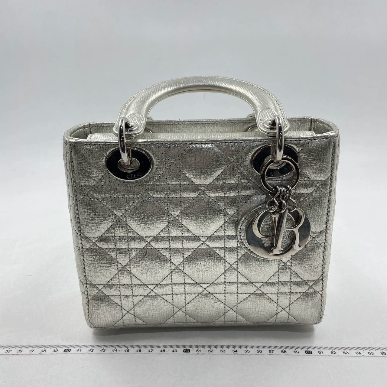 Lady Dior ABCdior Small Silver Cannage Lambskin Handbag