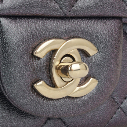 Chanel Classic Flap Lambskin Gold Shoulder Bag Style 91