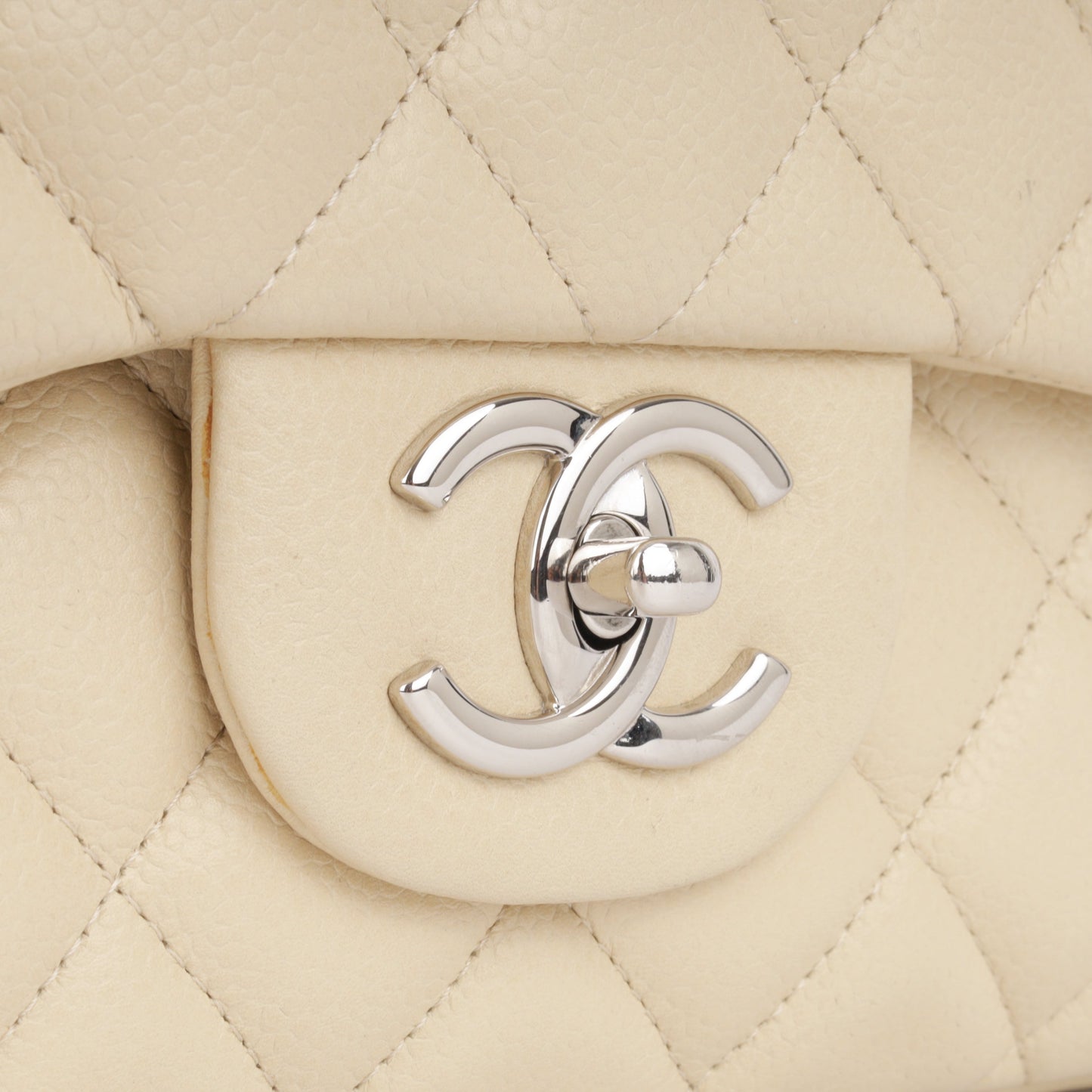 Chanel Classic Flap Caviar Silver Shoulder Bag Style 6