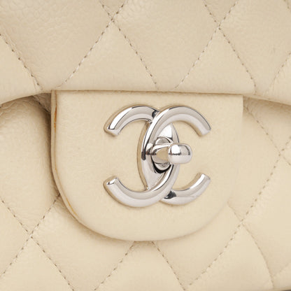 Chanel Classic Flap Caviar Silver Shoulder Bag Style 6