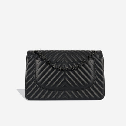 Chanel Classic Flap Lambskin Black Shoulder Bag Style 40