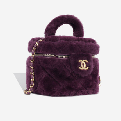 Chanel Vanity Lambskin Gold Clutch Style 3