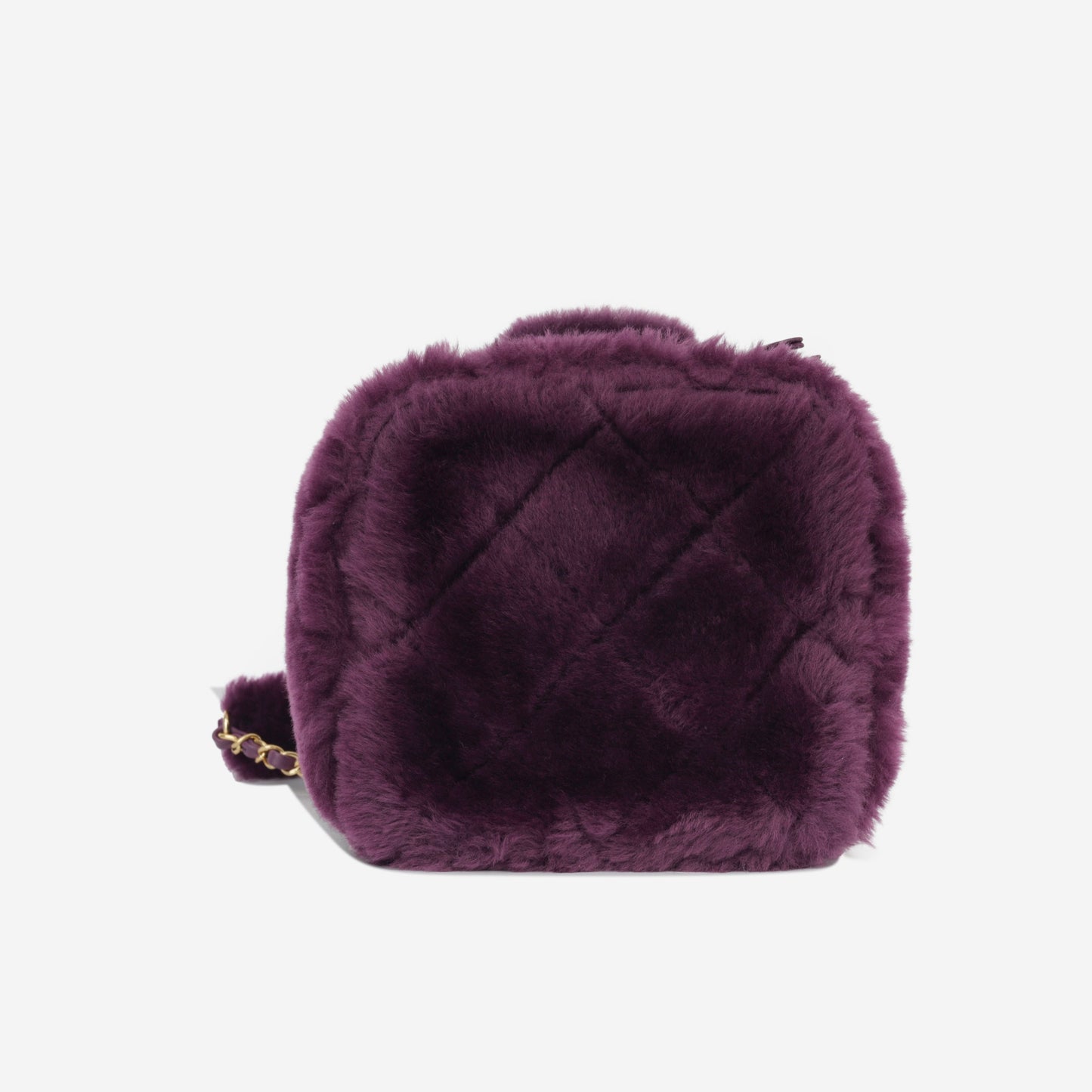 Chanel Vanity Lambskin Gold Clutch Style 3