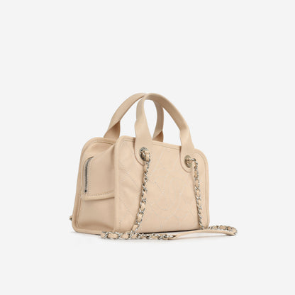 Chanel Deauville Lambskin Black Tote Bag