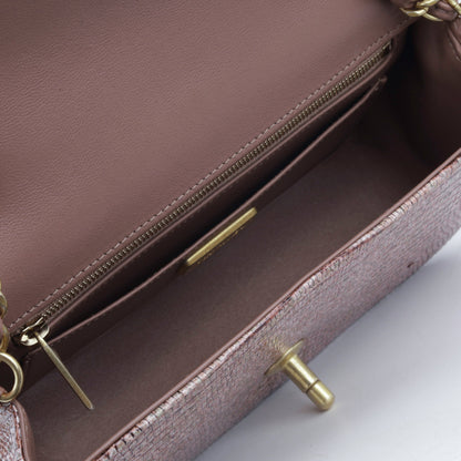 Chanel Mini Rectangular Flap - Mauve Taupe Lizard