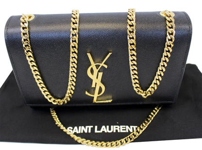 Saint Laurent Kate Leather Black Crossbody Style 2