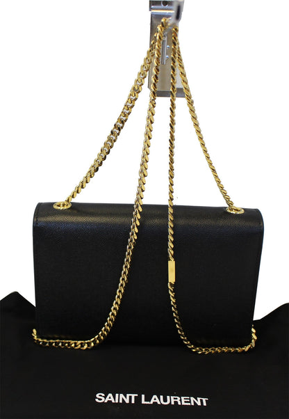 Saint Laurent Kate Leather Black Crossbody Style 2