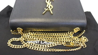 Saint Laurent Kate Leather Black Crossbody Style 2