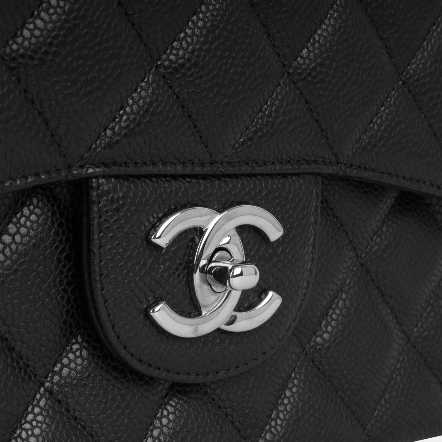 Chanel Classic Flap Caviar Black Shoulder Bag Style 143
