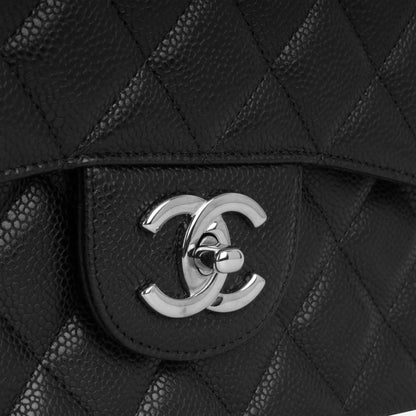 Chanel Classic Flap Caviar Black Shoulder Bag Style 143