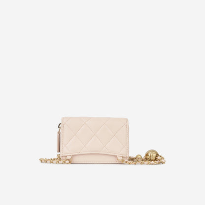 Chanel Pearl Crush Cardholder On Chain
