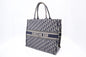 Dior Large Book Tote in Navy Oblique Embroidery Canvas