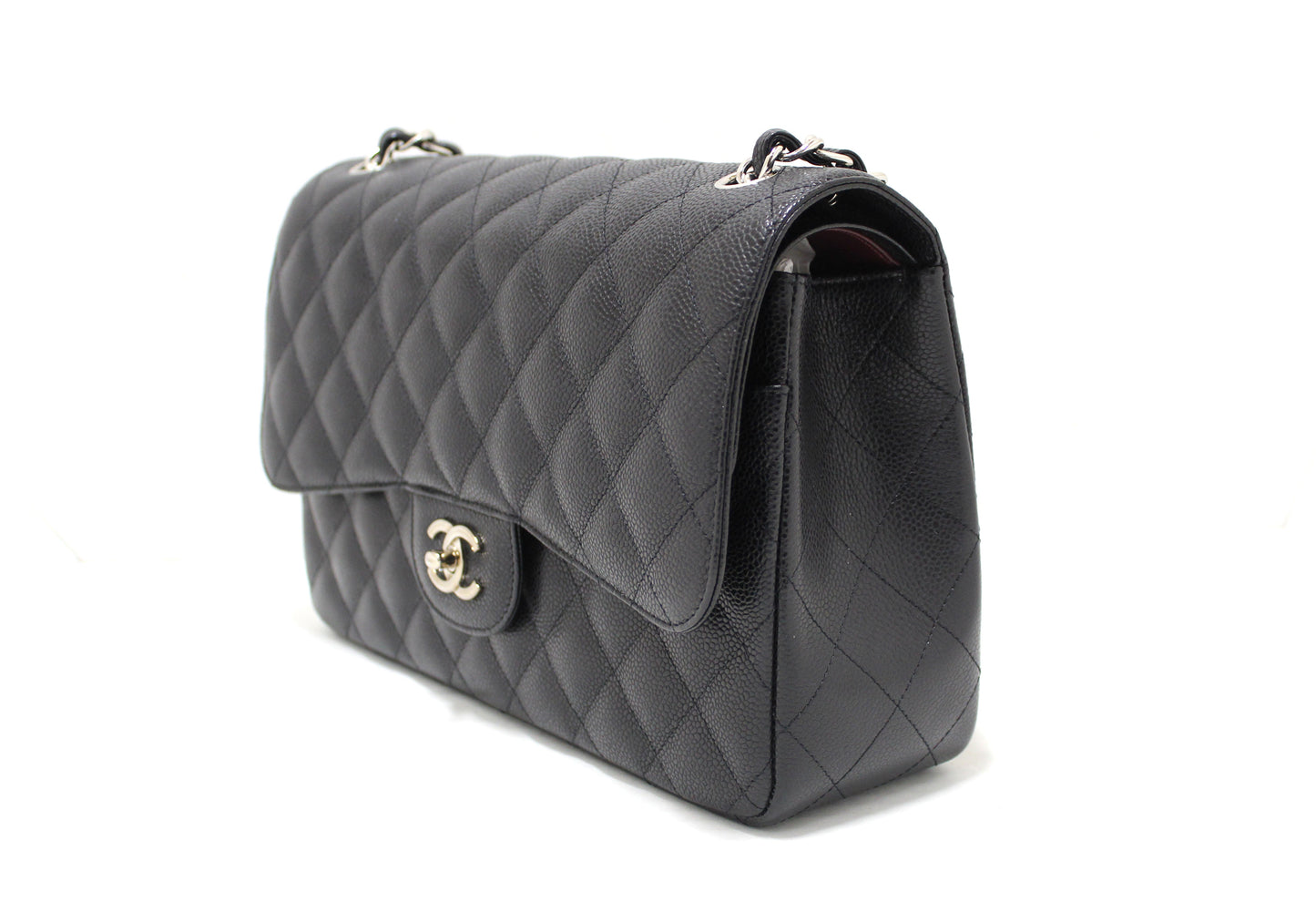 Chanel Flap Classic Quilted Caviar Leather Black Shoulder Bag Style 2