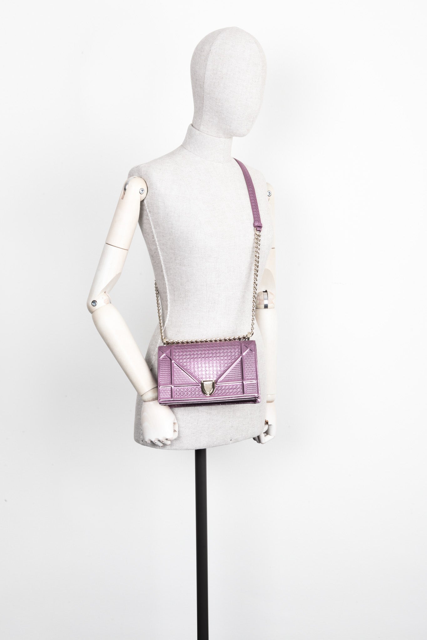 Christian Dior Diorama Bag Metallic Pink