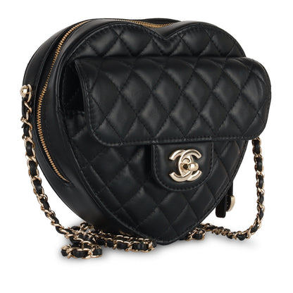 Chanel Large Heart Bag - Black