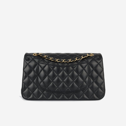Chanel Classic Flap Lambskin Black Shoulder Bag Style 94