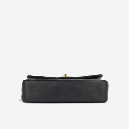 Chanel Classic Flap Lambskin Black Shoulder Bag Style 94