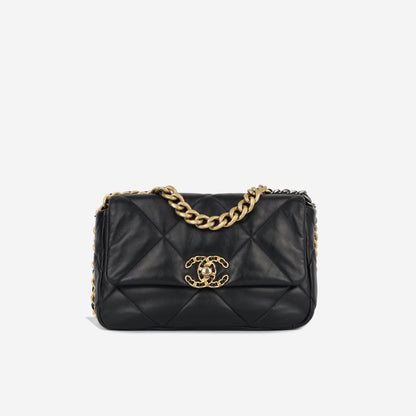 Chanel Chanel 19 Lambskin Black Shoulder Bag Style 12