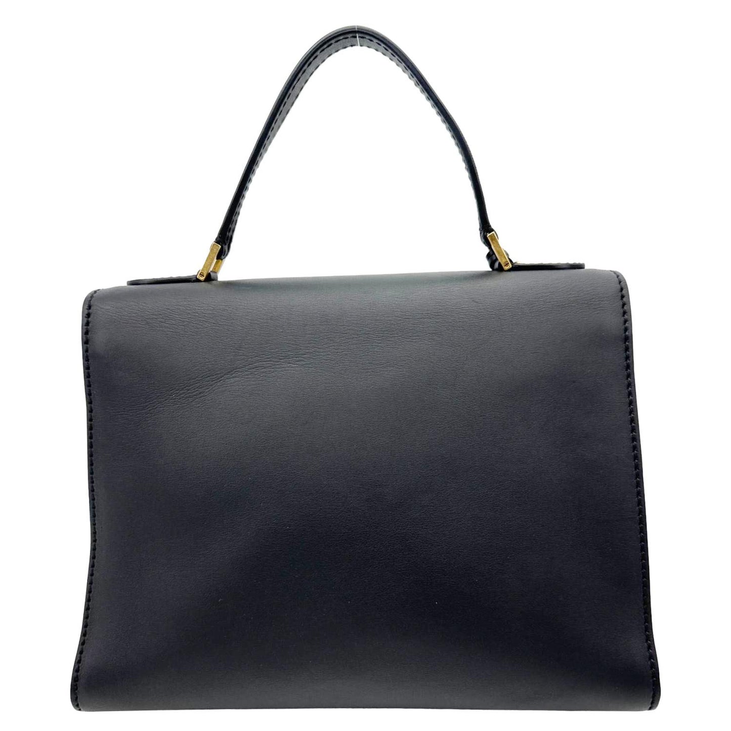 Christian Dior Dior Addict Leather Top Handle Crossbody Bag Black