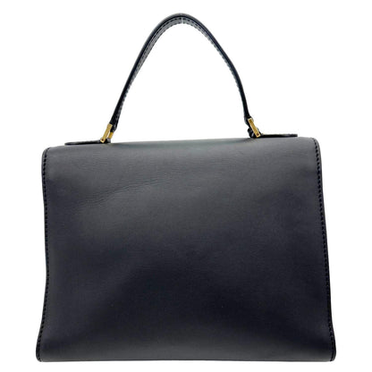 Christian Dior Dior Addict Leather Top Handle Crossbody Bag Black