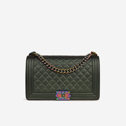 Chanel Boy Bag Caviar Red Shoulder Bag