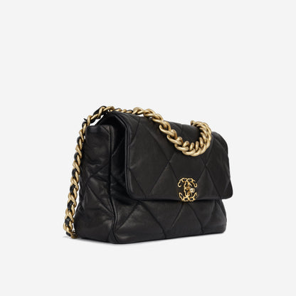 Chanel Chanel 19 Lambskin Black Shoulder Bag Style 15