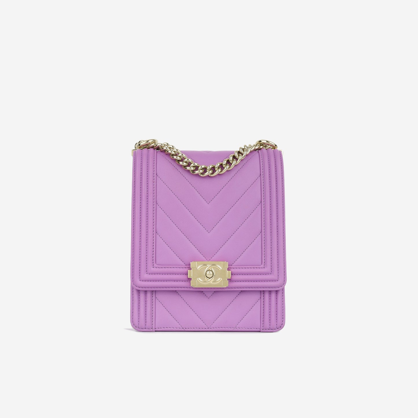 Chanel North South Boy Bag - Purple