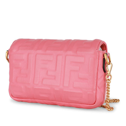 Fendi Baguette Lambskin Red Shoulder Bag