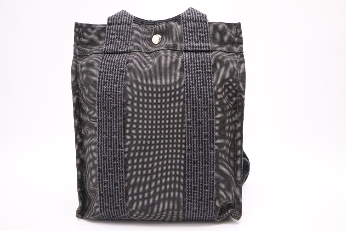 Hermes Herline Backpack In Grey Canvas