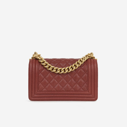 Chanel Boy Bag Lambskin Gold Shoulder Bag Style 19