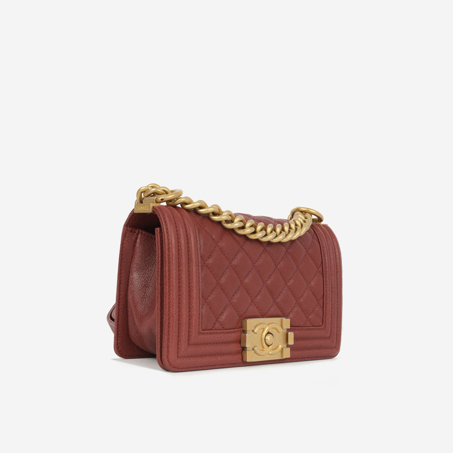 Chanel Boy Bag Lambskin Gold Shoulder Bag Style 19