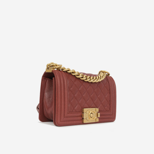 Chanel Boy Bag Lambskin Gold Shoulder Bag Style 19