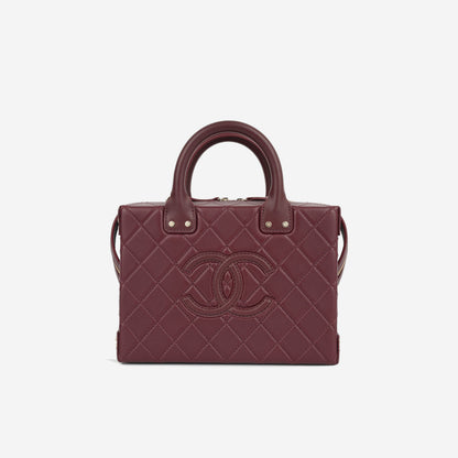 Chanel Vanity Lambskin Black Clutch Style 8