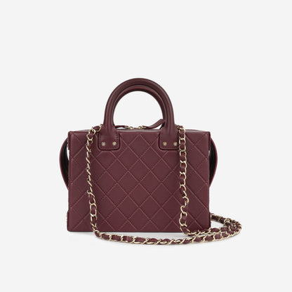Chanel Vanity Lambskin Black Clutch Style 8