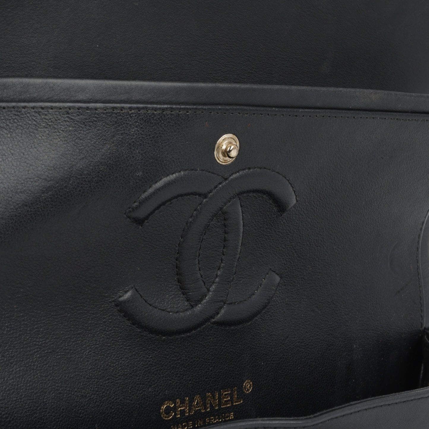 Chanel Classic Flap Lambskin Black Shoulder Bag Style 324