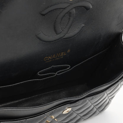 Chanel Classic Flap Lambskin Black Shoulder Bag Style 324