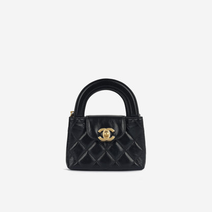 Chanel Kelly Lambskin Black Shoulder Bag Style 5