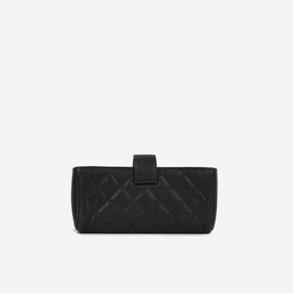 Chanel Classic Flap Lambskin Black Shoulder Bag Style 343
