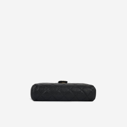 Chanel Classic Flap Lambskin Black Shoulder Bag Style 343