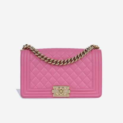 Chanel Boy Bag Lambskin Black Shoulder Bag Style 32