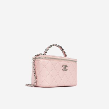 Chanel Vanity Lambskin Black Clutch Style 13