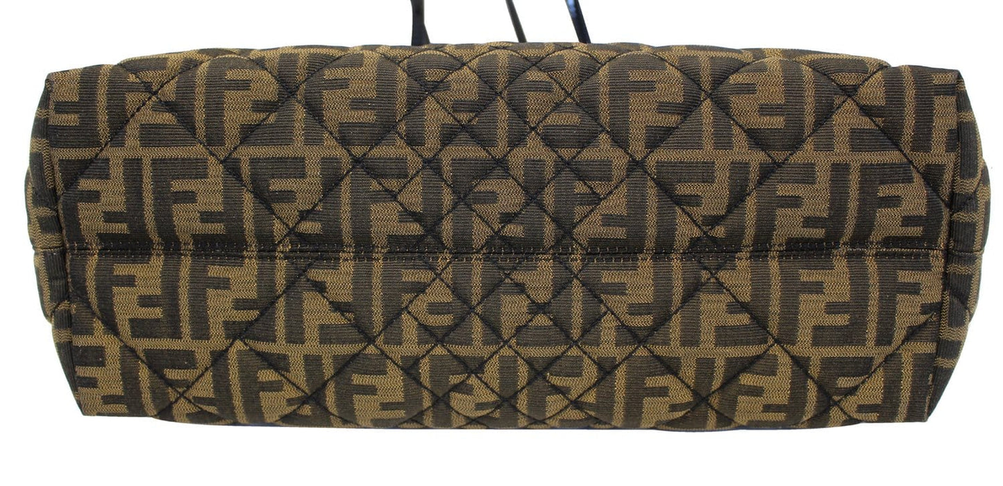 Fendi Roll Quilted Black Tote Bag