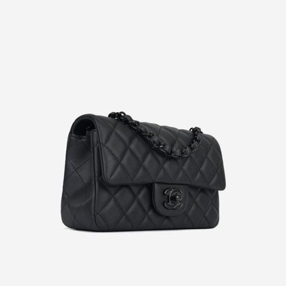 Chanel Classic Flap Lambskin Black Shoulder Bag Style 335