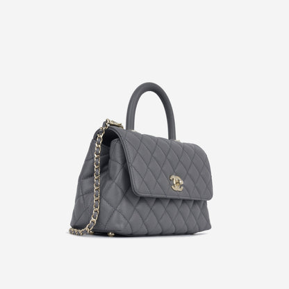 Chanel Small Coco Handle - Charcoal