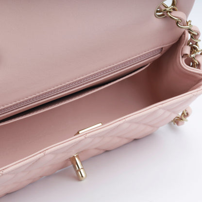 Chanel Classic Flap Lambskin Gold Shoulder Bag Style 46
