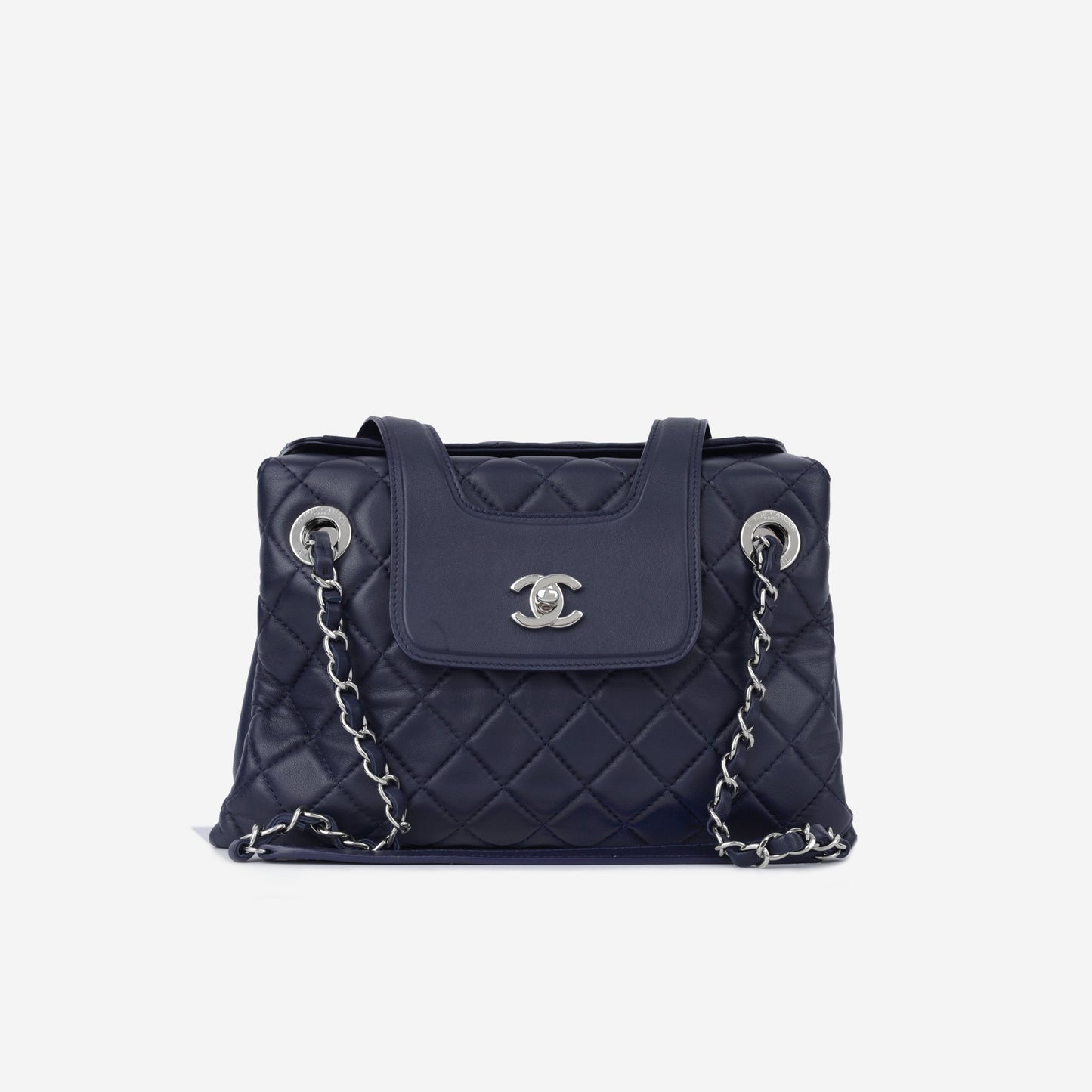 Chanel Accordion Shoulder Bag - Navy