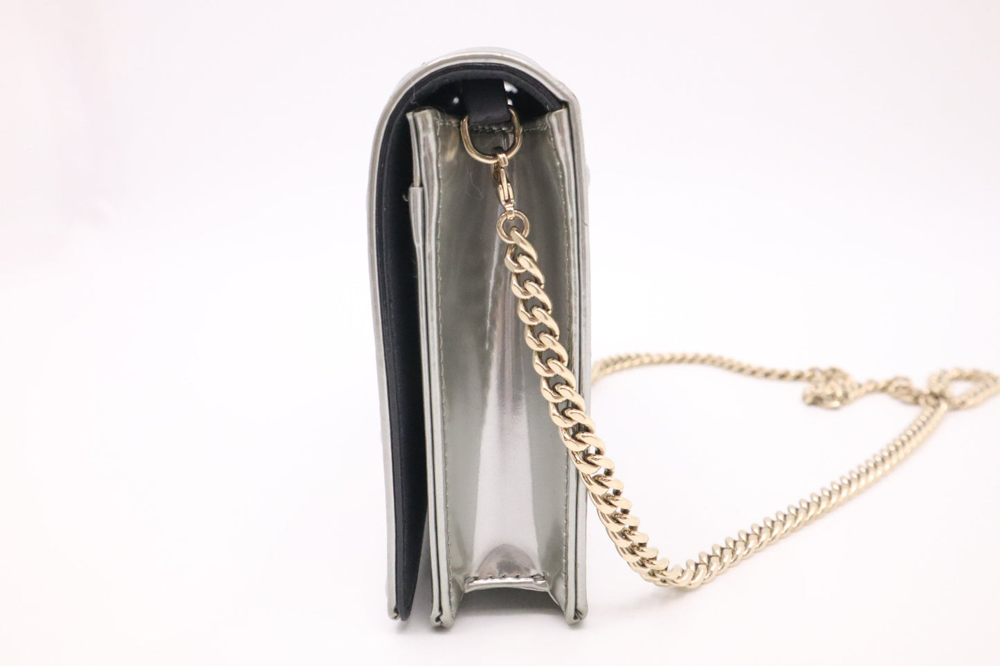 Dior Diorama Clutch on Chain in Silver Leather